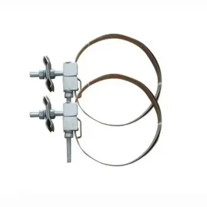 Telecom Fiber Cable Accessories Pole Fastening Clamp Embrace Hoop Bolt Hardware For Optical Powerline Installation Fixing