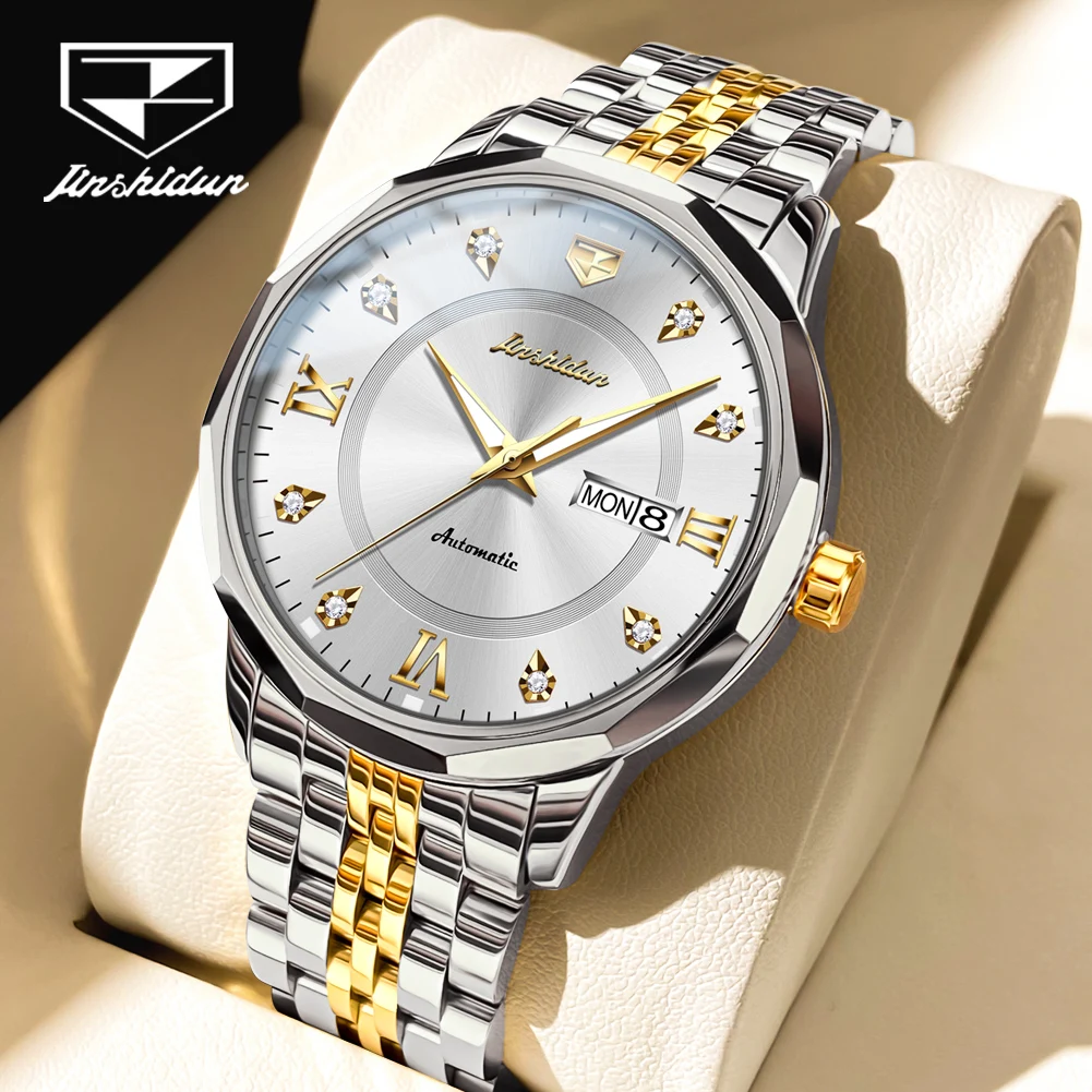 

JSDUN Classic Fashion Men's Watches Waterproof Dual Calendar Automatic Mechanical Men Watch Original Luxury Men's Wrist Watches