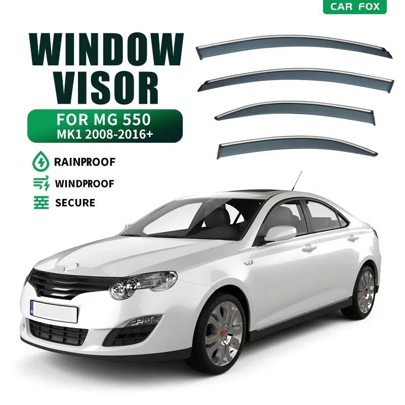 4Pcs For MG 550 2008-2016 Car Window Visor Awning Shelters Windshield Side Window Rain Sun Shade Auto Accessories Car Styling