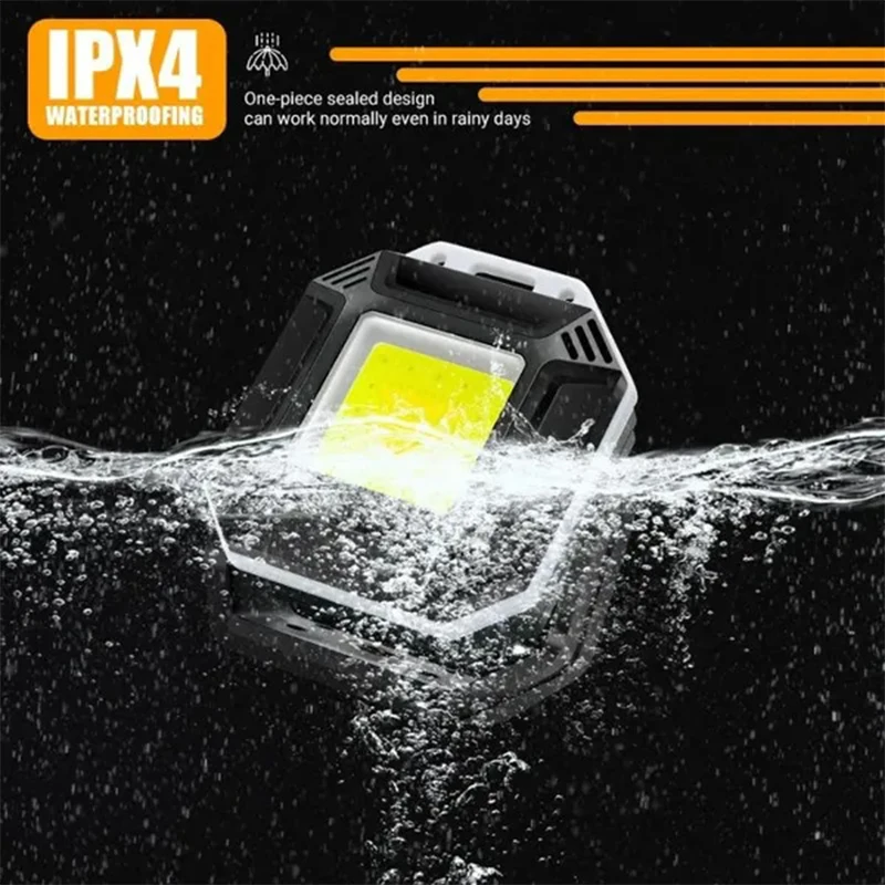 Multifunctional Portable Keychain LED Flashlight Type-c Rechargeable Lantern with Magnet Camping Fishing Outdoors Work Lights