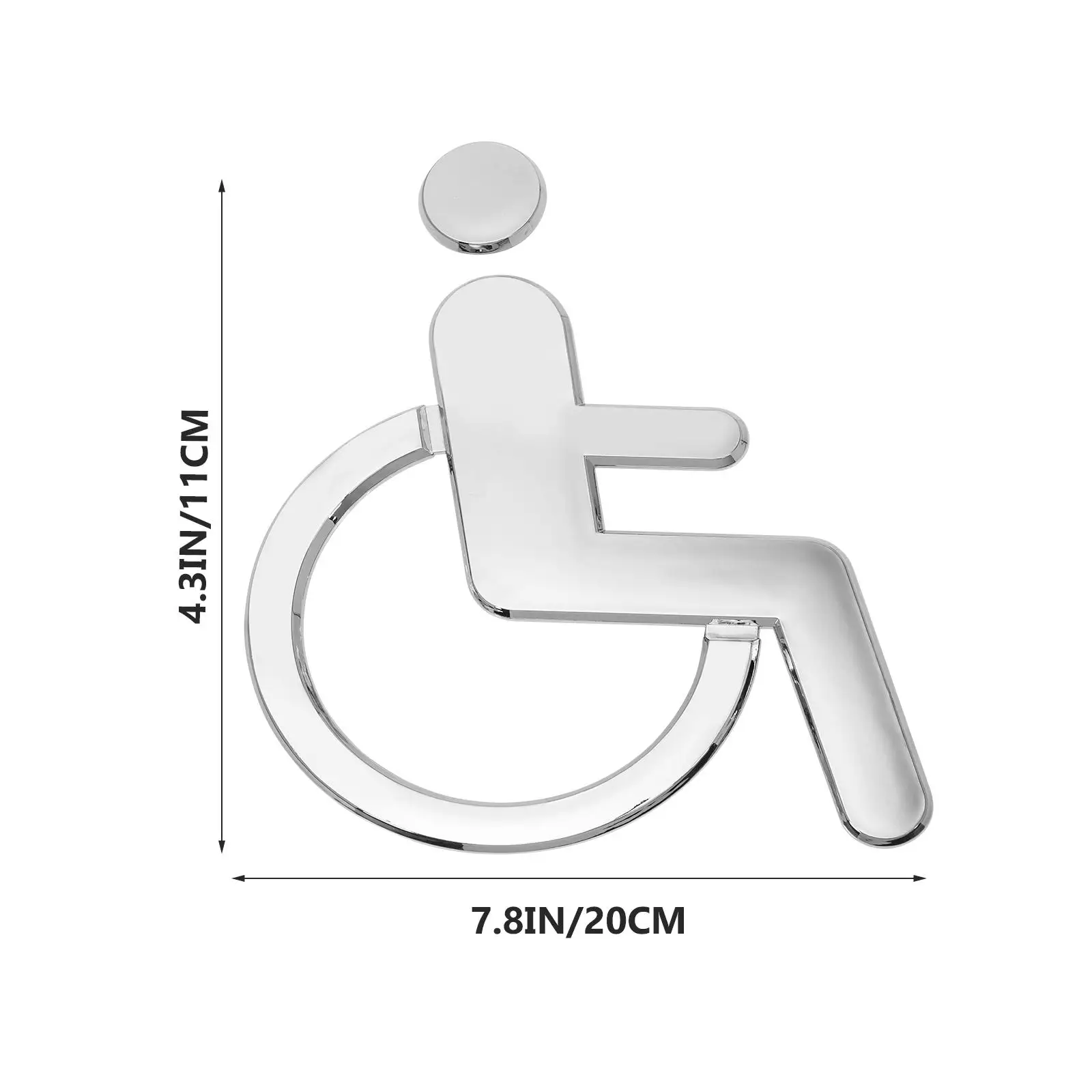 Wall Sticker Sign Disability ABS Disabled Toilet Cut Out Wheelchair Restroom Material Long Life Easy Install Practical