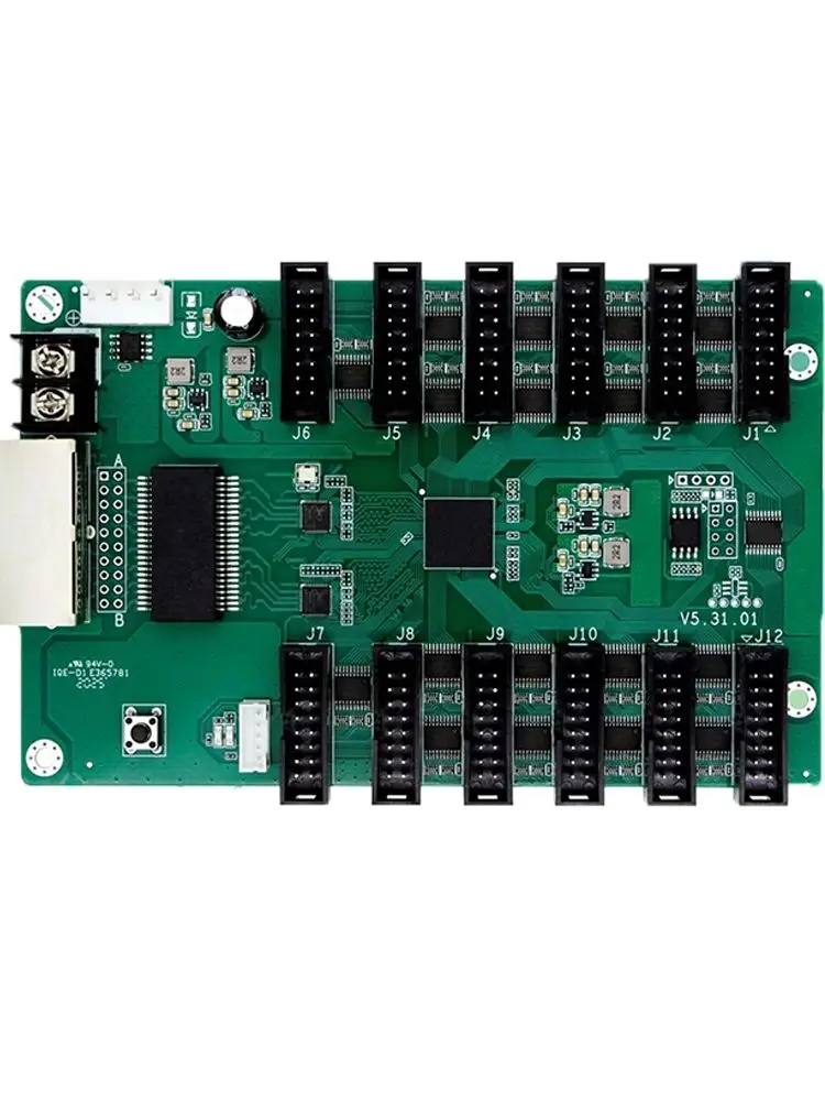 بطاقة استقبال كاملة الألوان ZH-T12PLUS شاشة LED وبطاقة نظام غير متزامن تدعم نقل بطاقة شبكة جيجابت