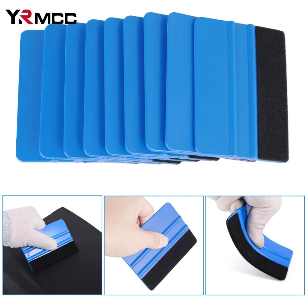 20Pcs Car Scraper Auto Styling Vinyl Carbon Fiber Window Remover Cleaning Squeegee Wash with Felt Squeegee Tool Film Wrapping