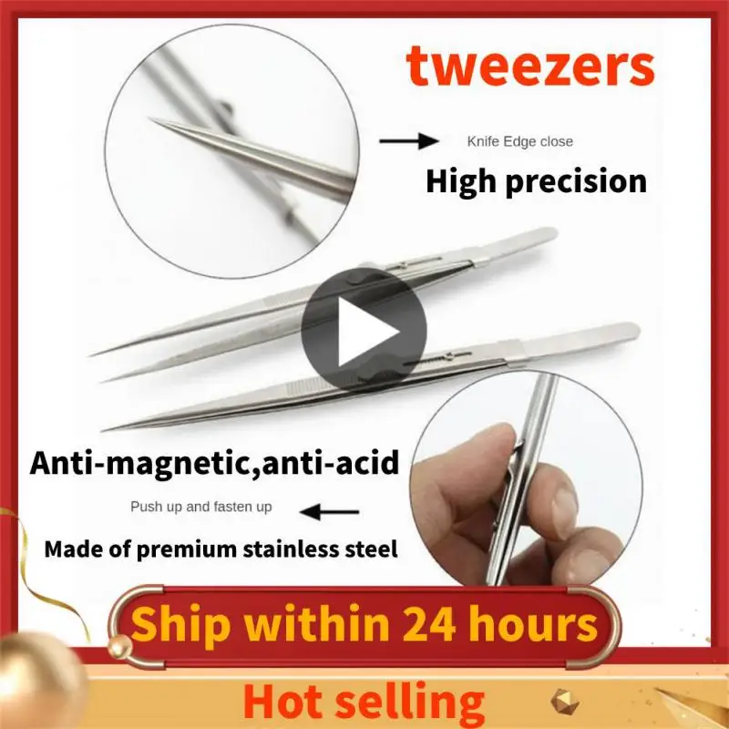 Professional stainless steel high quality jewelry tweezers for DIY diamond gem jewelry Jeweler's jewelry making Electronics Repa