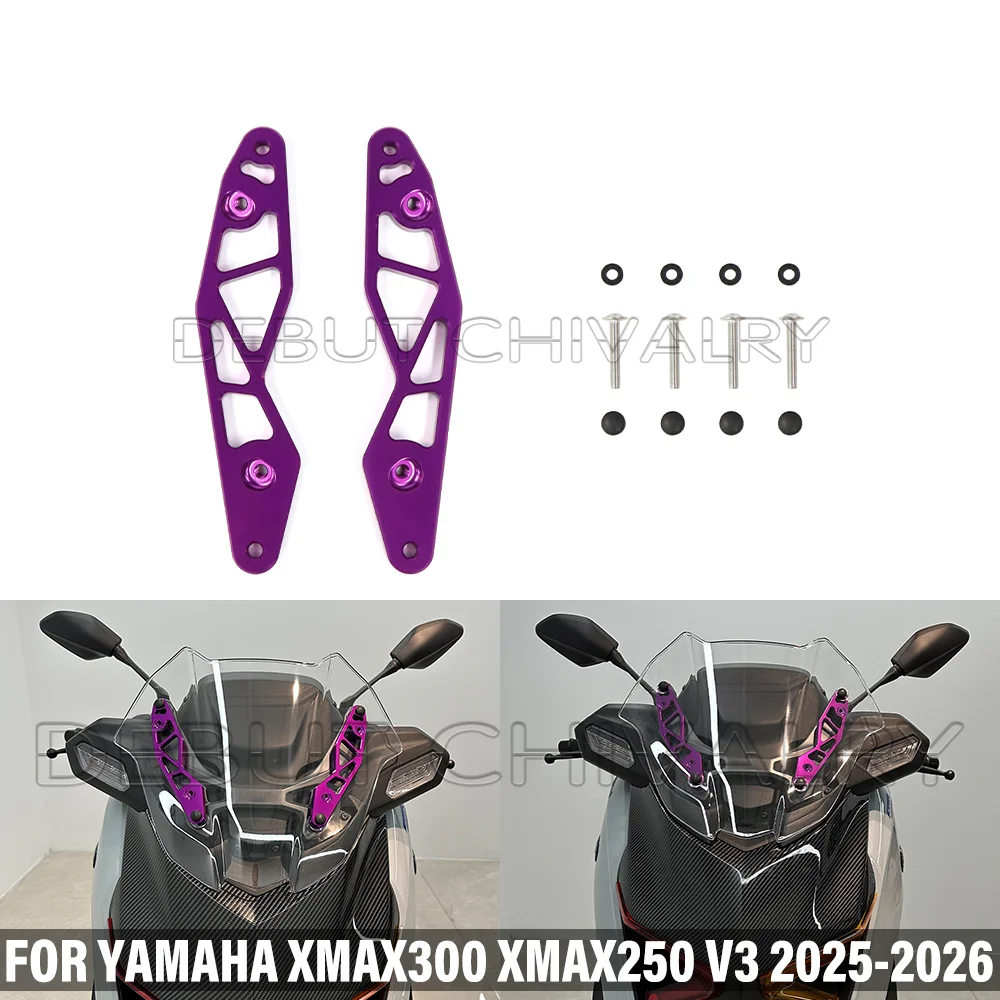 

Декоративный кронштейн для лобового стекла, полоса с ЧПУ, держатель для отделки ветрового стекла, подходит для YAMAHA XMAX 300 Xmax300 XMAX250 V3 2025 2026