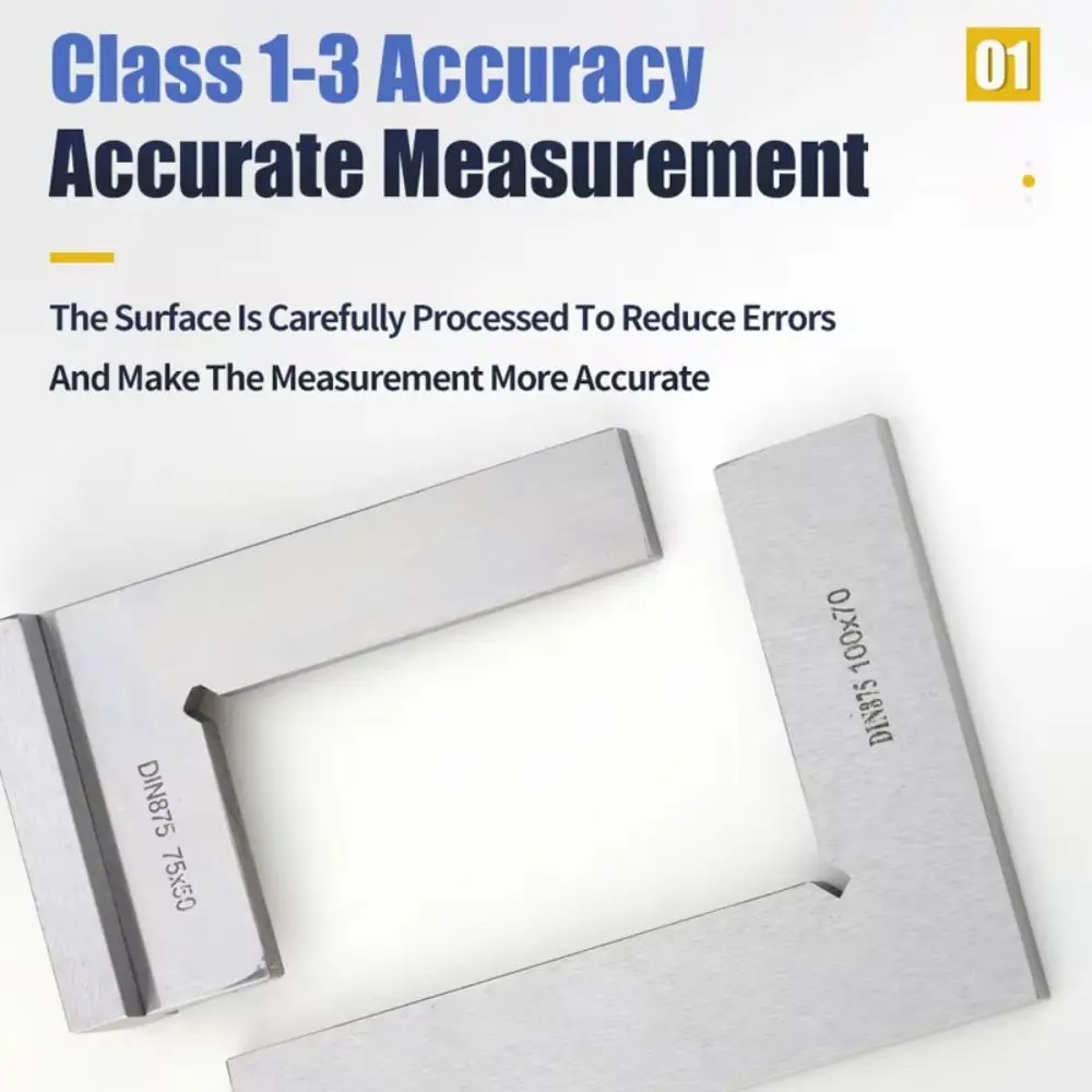 High Quality Stainless Steel Try Square 90 Degree With Base Square Angle Ruler Flat Edge Thickened Woodworking Measuring Tool