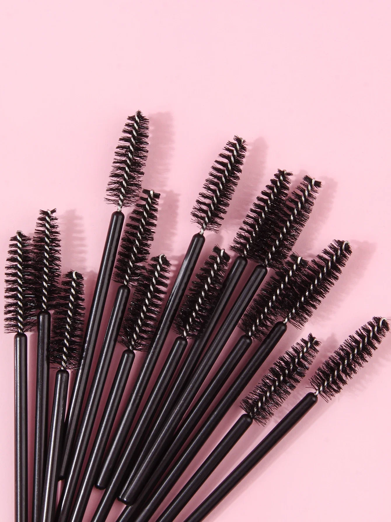 50 Stück/Flasche Wimpern verlängerung bürsten mit Behälter Augenbrauen Wimpern Mascara Zauberstäbe Spoolies tragbar nur für den Fall