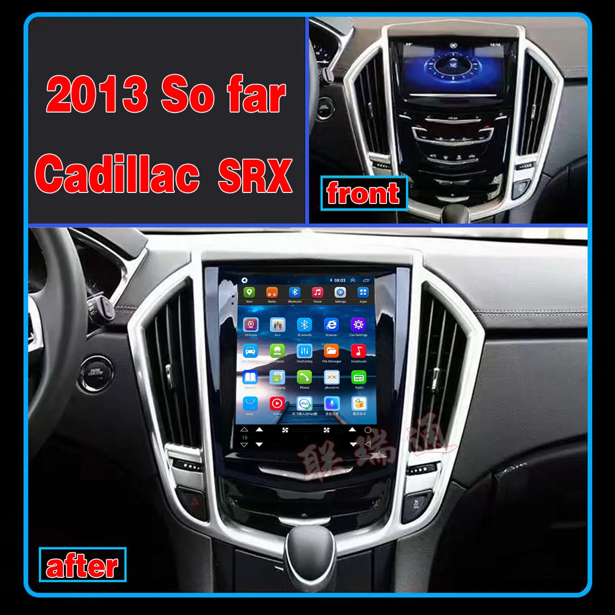 Android 14 Car Radio for Cadillac ATS XTS CTS SRX 2013 - 2018 Multimedia Player NO 2 Din Stereo Carplay GPS NavigationTesla