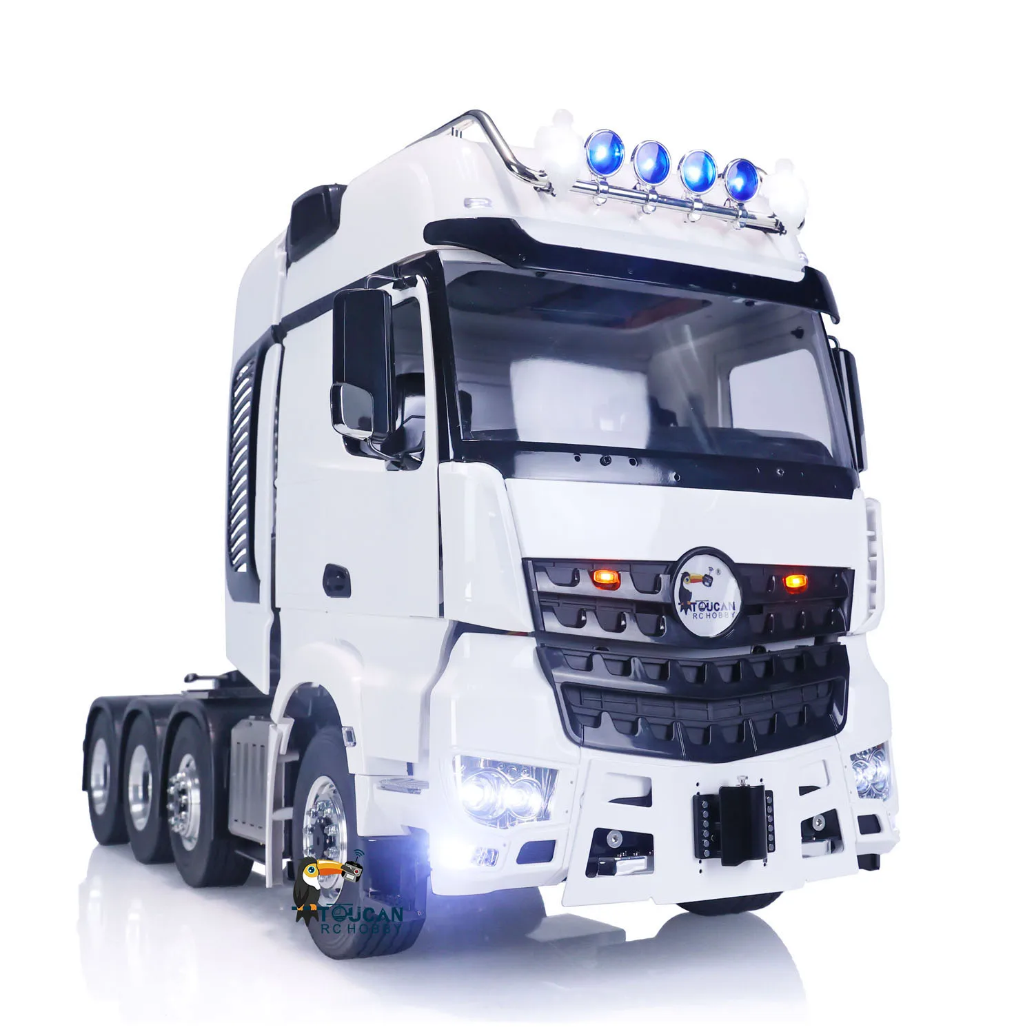 

LESU 8X8 RC Tractor Truck Metal Chassis Remote Control Car 1/14 4 Axles 3363 3Speed Gearbox Shift Servo ESC Lights Toys THZH1536