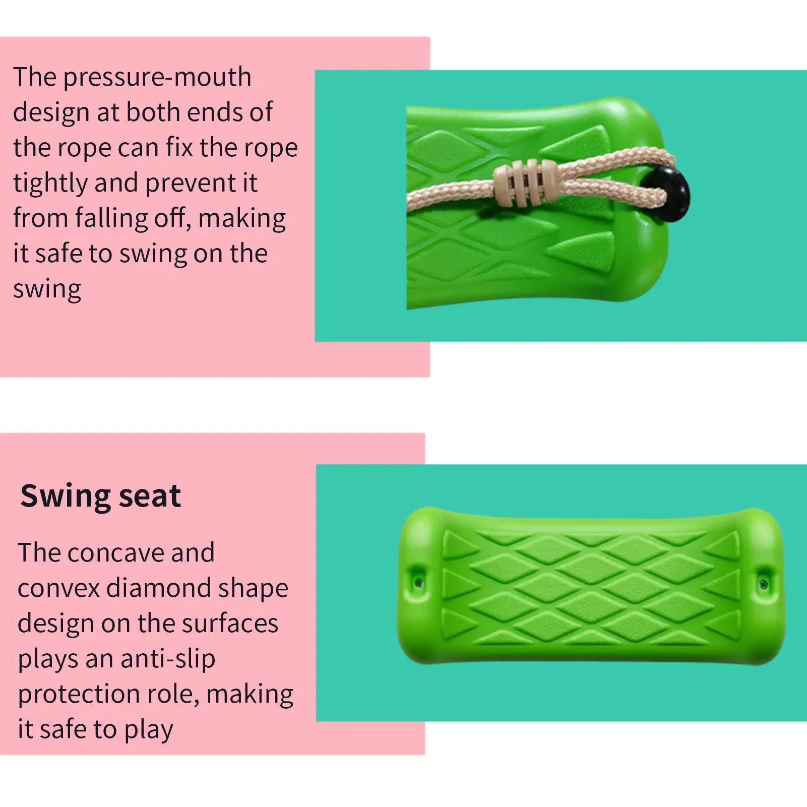 Kinderschommel Buitenschommels voor kinderen Verstelbaar touw Hangmatstoel Antislip trapeze voor terras Kinderdagverblijf Achtertuin Strand Binnenplaats