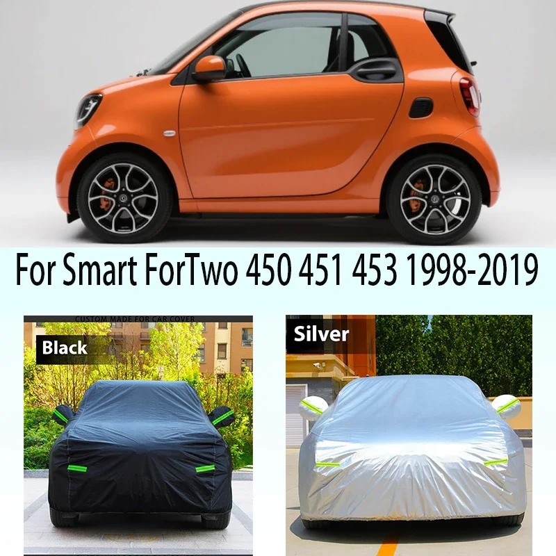 

For Smart ForTwo 450 451 1998-2019 Full Car Cover Outdoor Auto Sun Shade Anti-UV Snow Rain Protection Waterproof Cover Dustproof