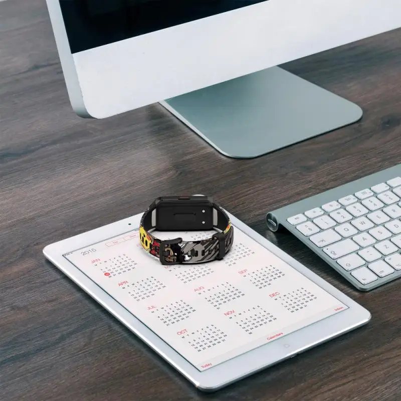Watch Strap Waterproof Smart Accessories Silicone Strap For Huawei Band 6 Watchband Thickened Sweatproof