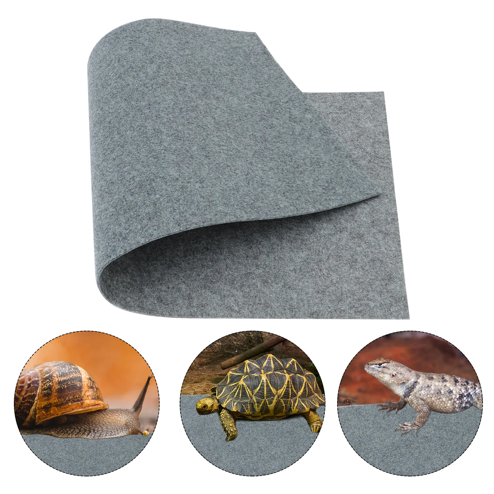 

Reptile Carpet Mat for Terrarium Substrate Bedding Reusable Soft Absorbent Non-Abrasive Lining for Reptiles Rabbits Hamsters