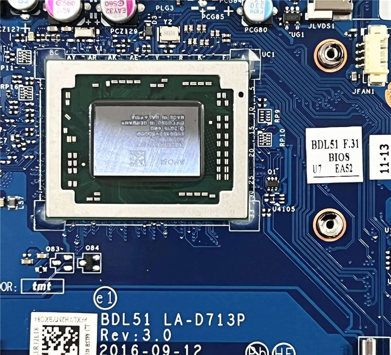 BDL51 LA-D713P para HP Pavilion 15-BA 15Z-BA Laptop Motherboard com A10-9600 A12-9700P CPU R7 GPU DDR4 100% testado trabalhando