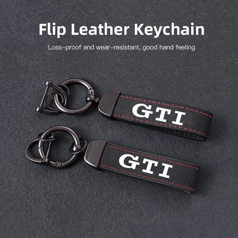 Car Suede Keychain Zinc Alloy Keyrings Accessories For VW GTI Polo Golf Passat Scirocco Tiguan Jetta T-ROC Touareg Touran CC GTD