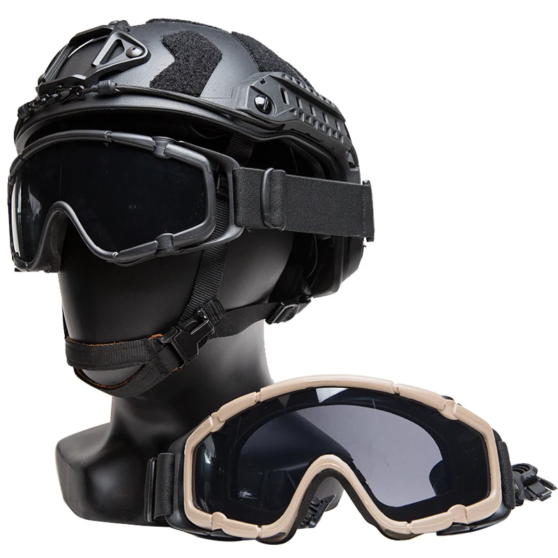 

Outdoor Activity Cycling Tactics OK Goggles, Dustproof And Windproof Goggles With Helmet Style (black/sand) TB423