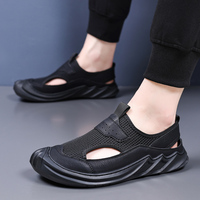 2025 Summer Hot Selling Men's Mesh Sandals Breathable Soft Soled Beach Shoes Anti Slip Daily Commuting Men's Casual Shoes