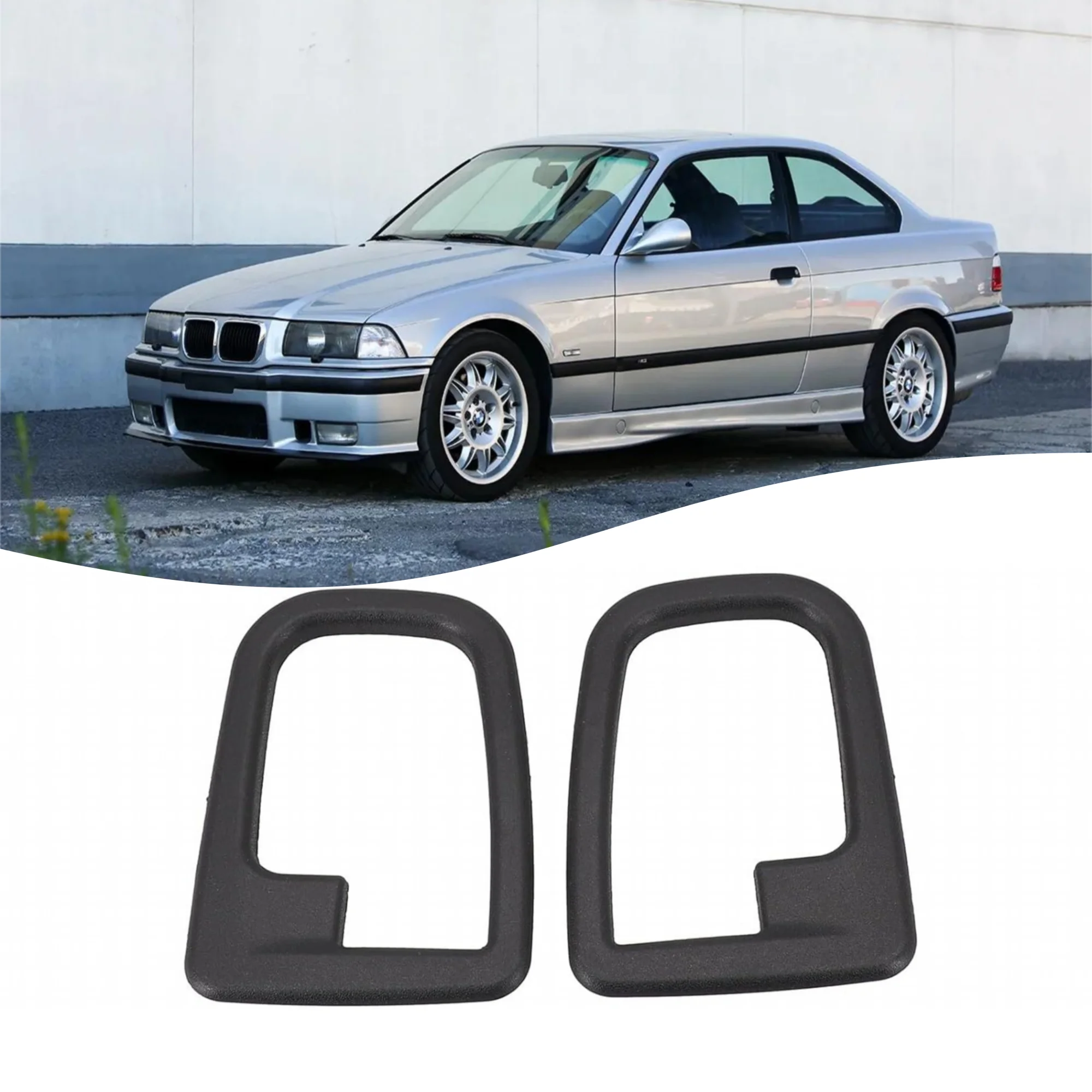 Car Interior Door Handle Covers Trim for BMW E36 92-99 Z3 96-02 Replace 51228219023 51228219024