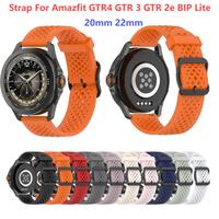 20mm/22mm Silicone Band For Amazfit GTR4 GTR 3 GTR 3 Pro GTR 2 GTS 3 GTR BIP U Mini Bracelet Amazfit BIP Lite Bip 1S Watch strap