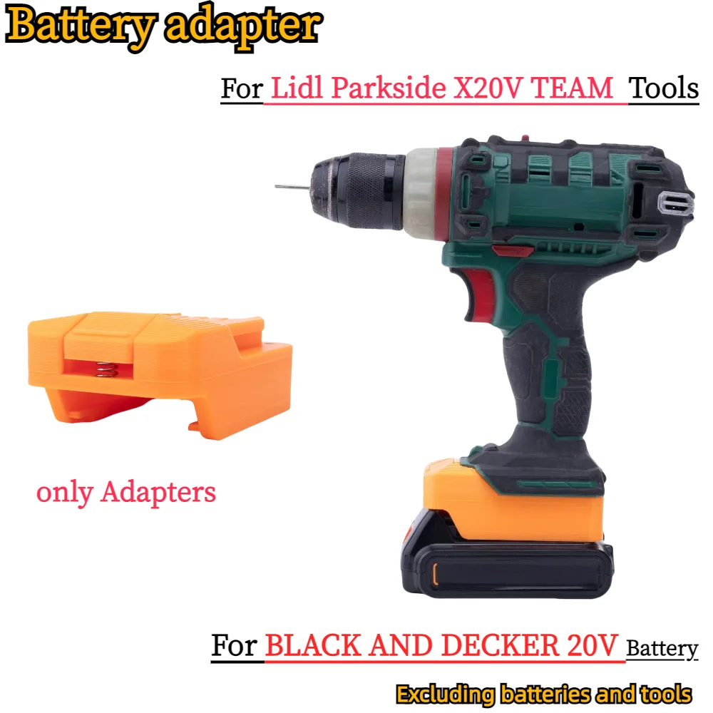 

Battery Adapter for BLACK AND DECKER 20V Li-ion Battery Converter TO Lidl Parkside X20V TEAM Cordless Power Tools(Only Adapter)