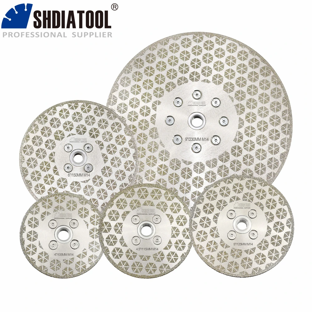 

SHDIATOOL Electroplated Cutting Grinding Disc 1Pc Dia105-230MM Double-side Diamond Saw Blade Marble Granite Ceramic Tile Plate