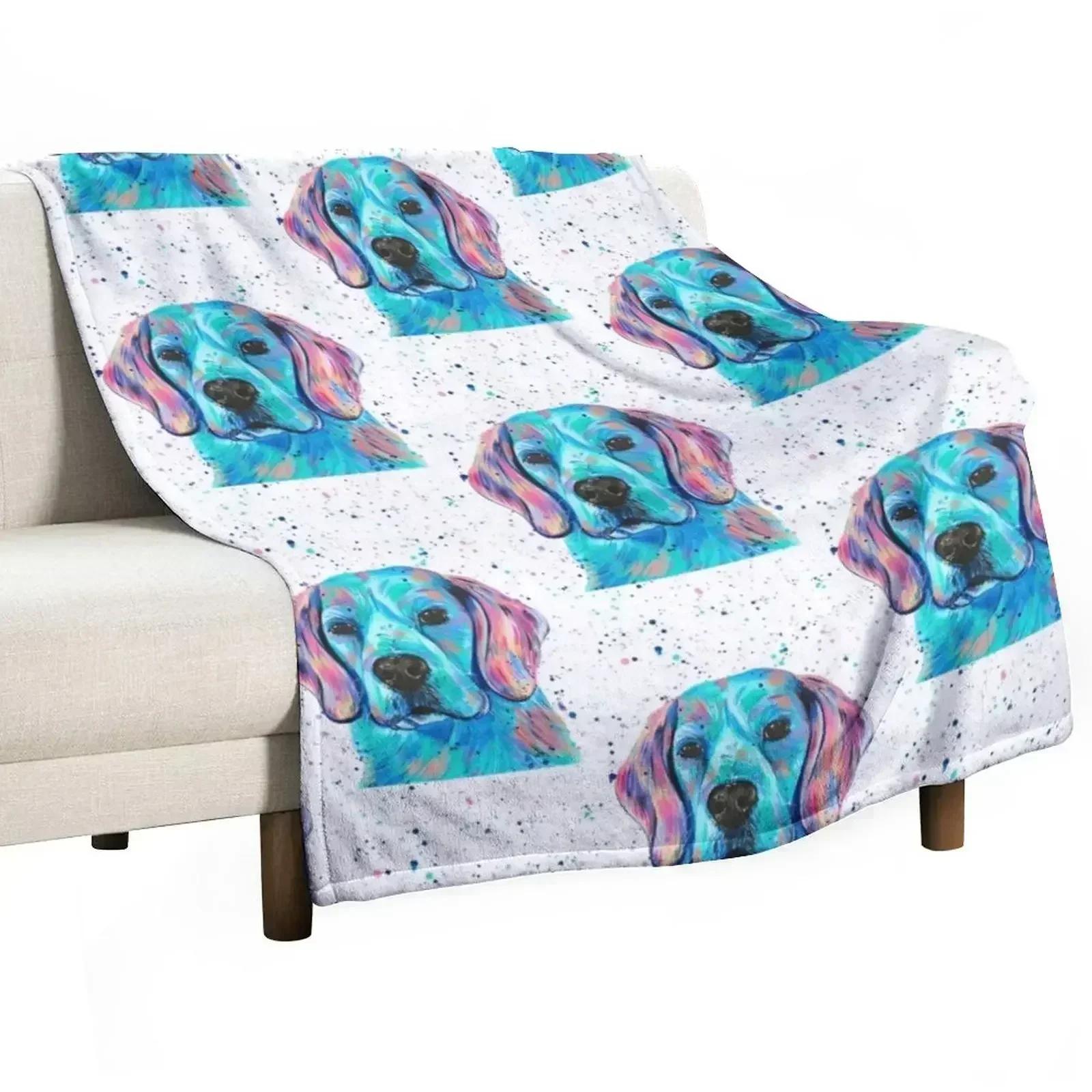 

Beagle - Colourful Dog Throw Blanket halloween Beautifuls Decoratives Blankets