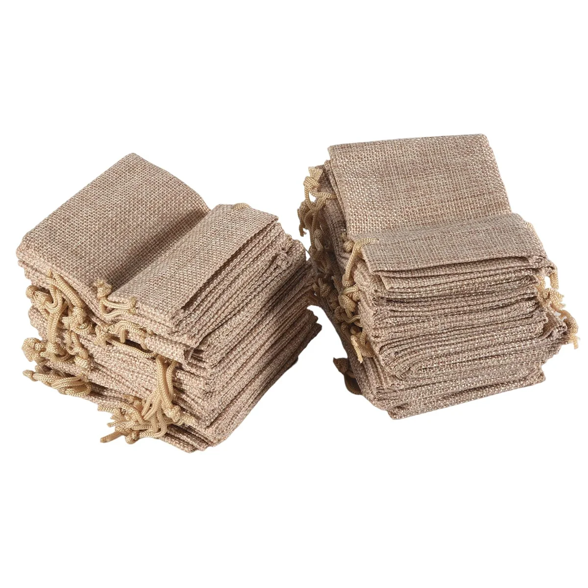 50Pcs Small Burlap Bags with Drawstring,3X4Inch Gift Little Burlap Drawstring Bags,Reusable to Store Tea Sachet Bags