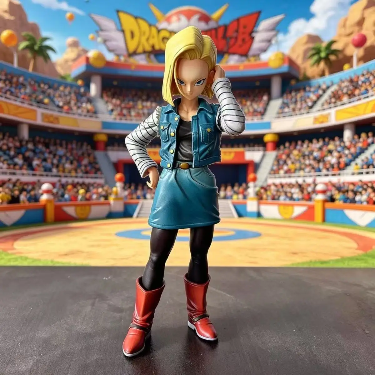 

Dragon Ball Android No. 18 Figure Classic Model No. 18 Ornament Anime 2D Peripheral Gift Collection