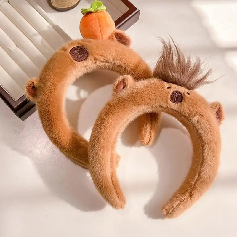 

652F Cartoon Capybaras Hair Hoop Christmas Teens Headbands Multiple Type