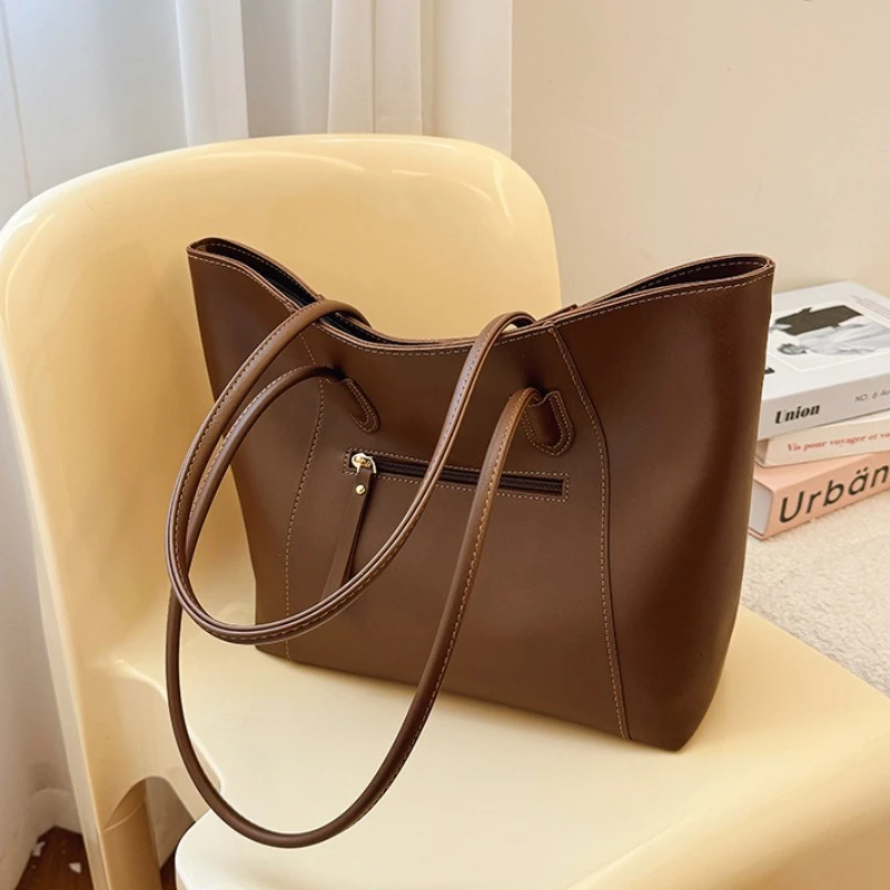 

Модные сумки-тоут для женщин, сумки на плечо, универсальная сумка для покупок большой вместимости, простой модный кошелек и сумки Сумка