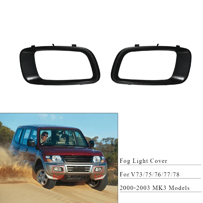 Car Front Fog Lamp Cover Frame For Mitsubishi Pajero Montero 2000 2001 2002 2003 V73 V75 V76 V77 V78 MR388019 MR388020