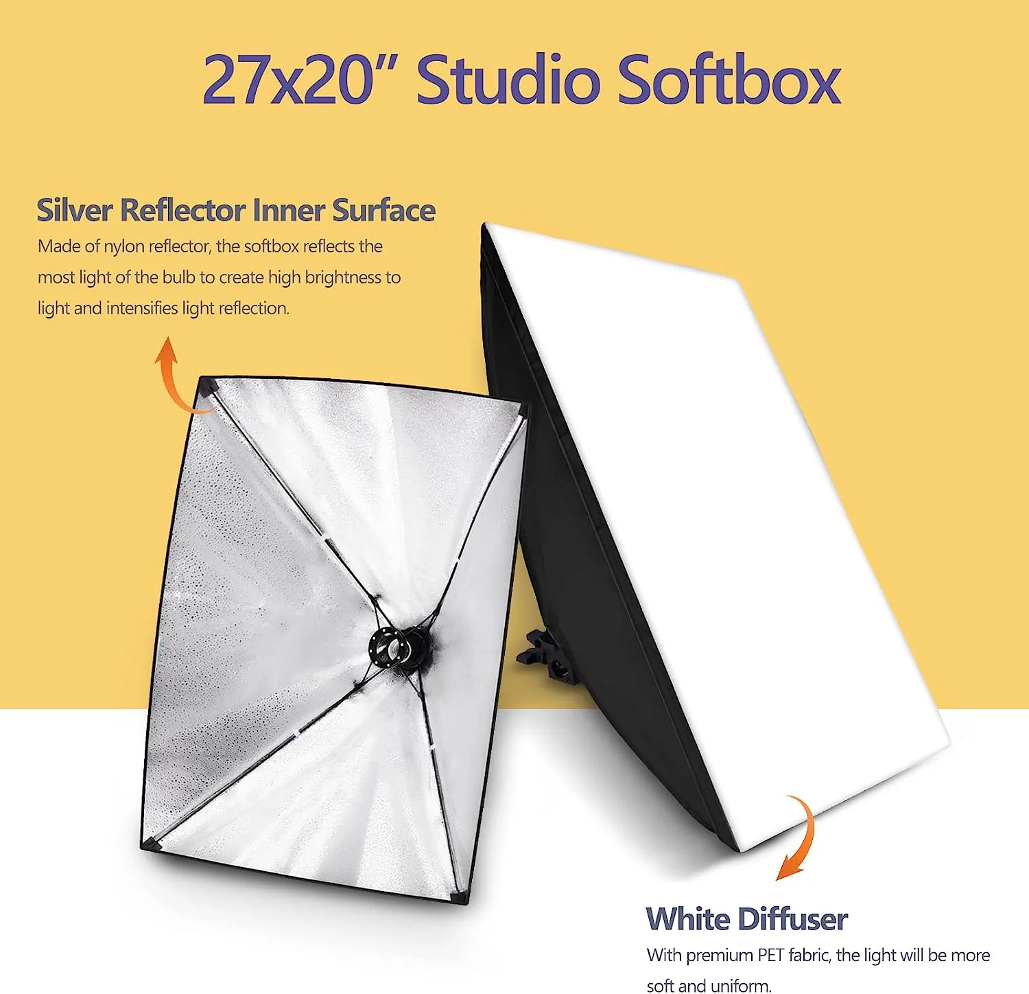 Photography Softbox Lighting Soft Box With 2mTripod E27 Photographic Bulb Continuous Studio Light System for Video Recording