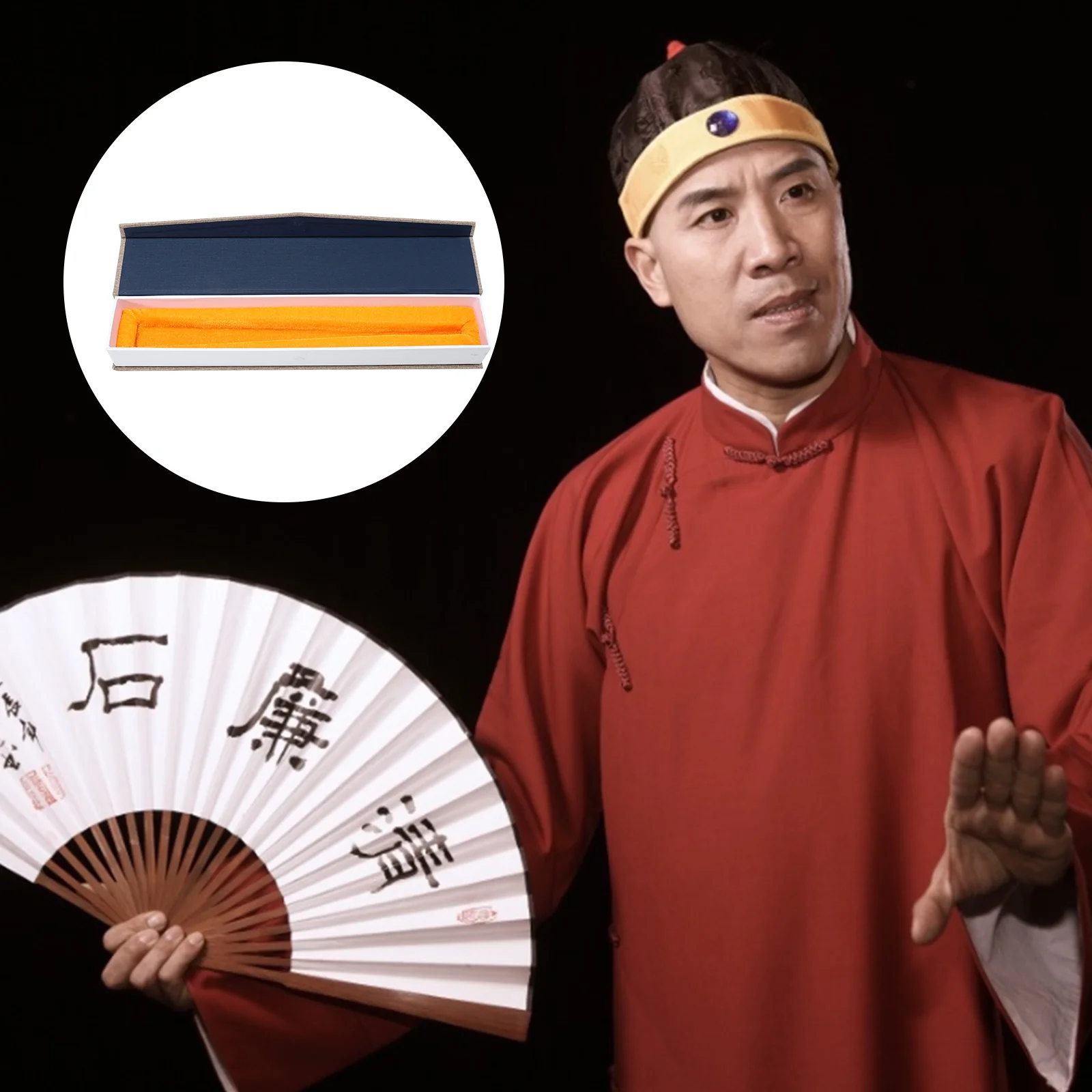 

Chinese Style Exquisite Tassel Case Compact Folding Holder Portable Storage Box Creative Holder Unique Gift Practical Decoration