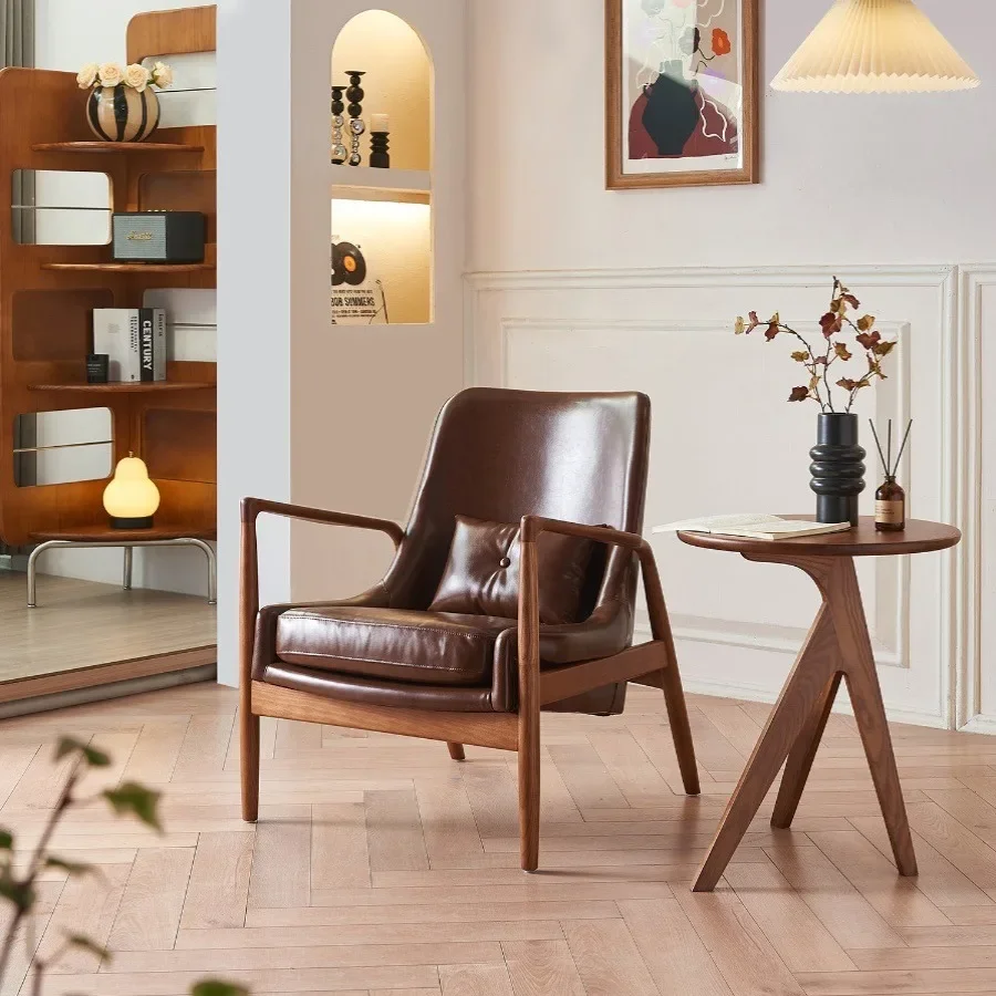 Single Sofa Chair Minimalist Solid Wood Tenon And Mortise Single Chair Complete Balcony Chair Furnituren29