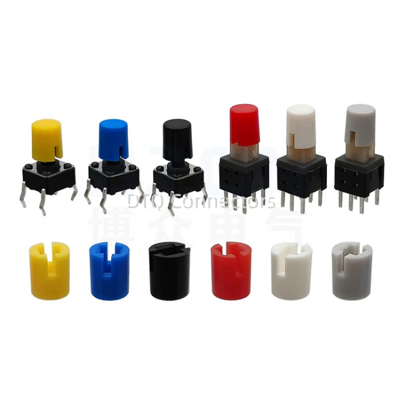 100PCS A30 button open key cover Square inner diameter 2.4*2.4mm Fit 6*6* 7.3mm touch switch touch switch cap