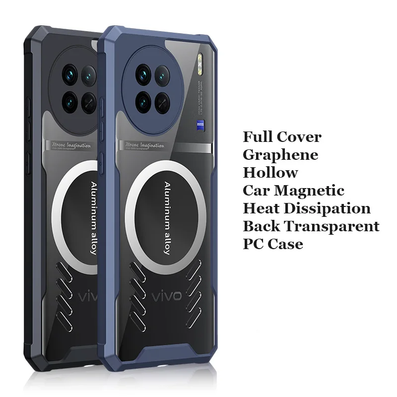 For VIVO X100 X100s X80 X90 Pro X NOTE Graphene Heat Dissipation Lens Protection Car Mounted Magnetic Anti-Drop Cases