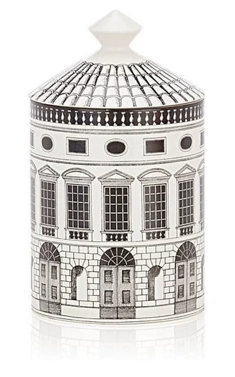 黒と白の建築芸術セラミック製蓋付き収納ジャー--装飾用キャニスター