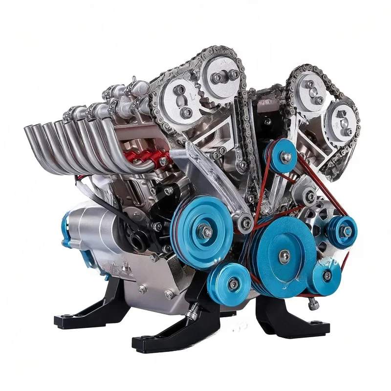 500 Pcs DIY V8 Model Metal Mechanical Engine Science Experiment Physics Toy Gift Decoration Teaching