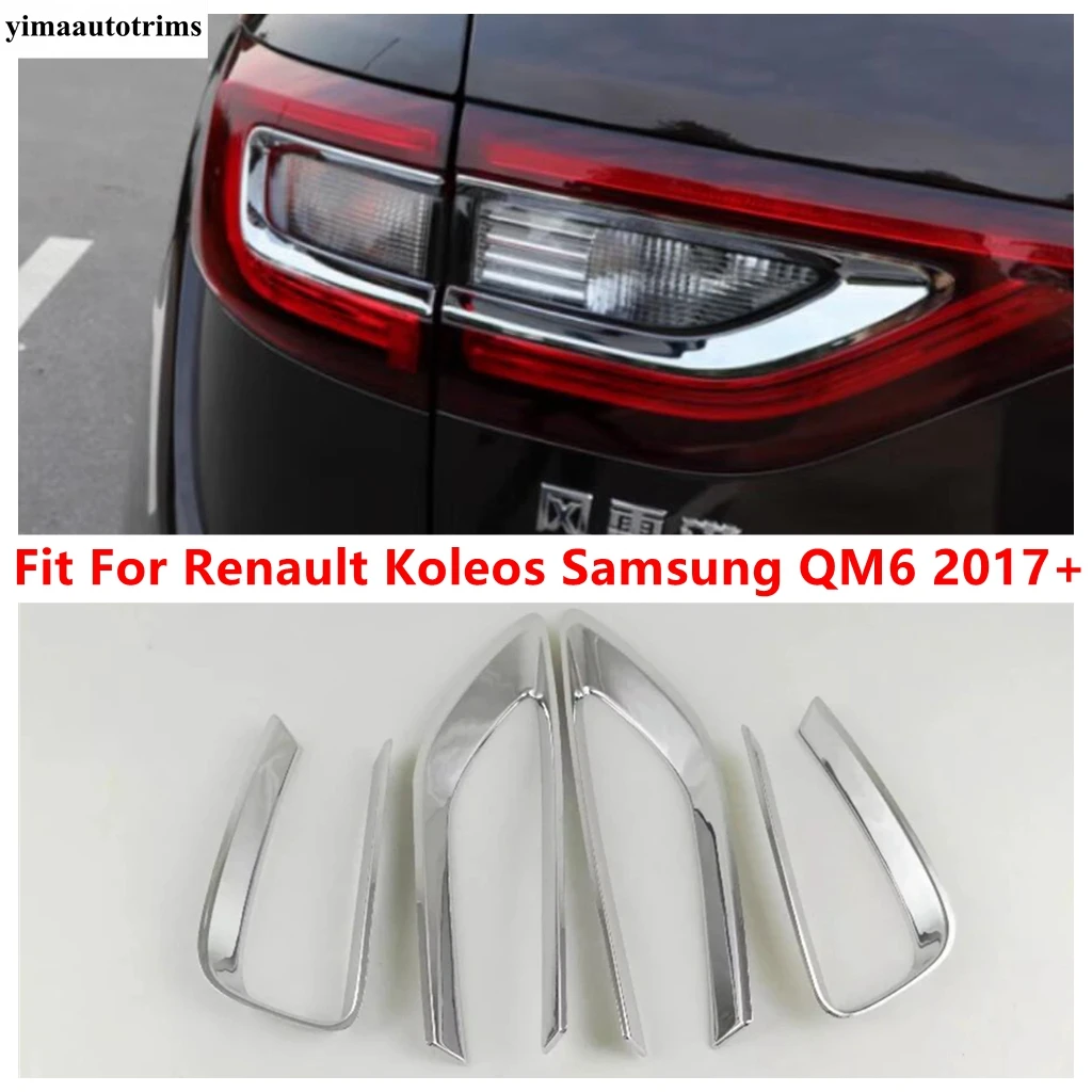 

Car Rear Tail Lights Lamps Eyebrow Frame Stickers Cover Trim ABS Chrome Accessories For Renault Koleos Samsung QM6 2017 - 2023