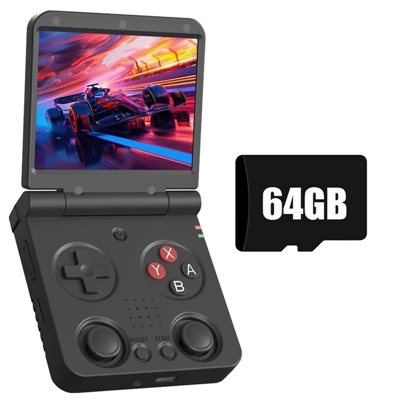 

Flip V2 Retro Handheld Game Console 64GB 3.5inch IPS Screen Open Source Portable Game Console HDMI-Compatible Game Pad A