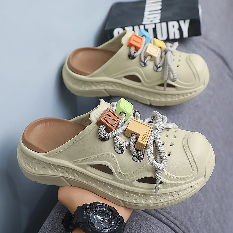 

Summer Slippers for Men and Women, Non-Slip Toe-Toe Outdoor Thick-Soled Wear-Resistant Casual Beach Shoes Sandals
