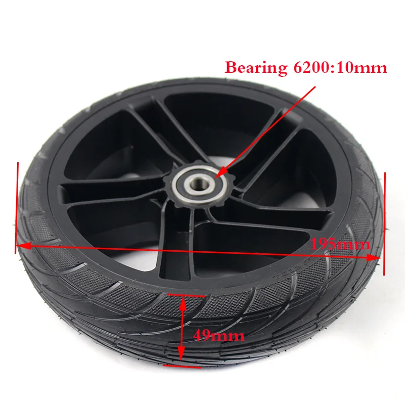 8 inch Scooter solid tyres 200x50 Wheel 10mm 12mm electric With wheel hub for Electric Scooter for Kugoo S1 S2 S3 C3