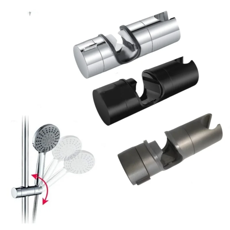 

Сменный кронштейн для ручного душа для направляющей 18-25 мм, регулируемый держатель насадки для душа, сменный держатель распылителя с вращением на 360°