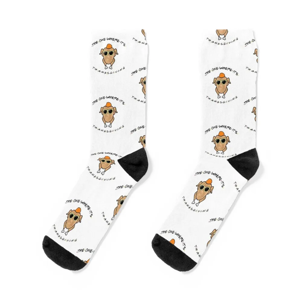 

The One Where It's Thanksgiving Funny Friends Socks