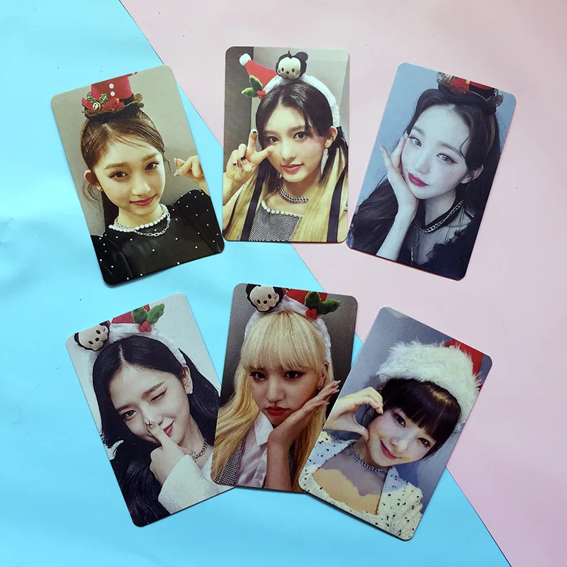 Kpop New IVE ELEVEN-tarjetas fotográficas de Navidad, tarjetas LOMO, colección de Fans, accesorios de disfraces para Fans