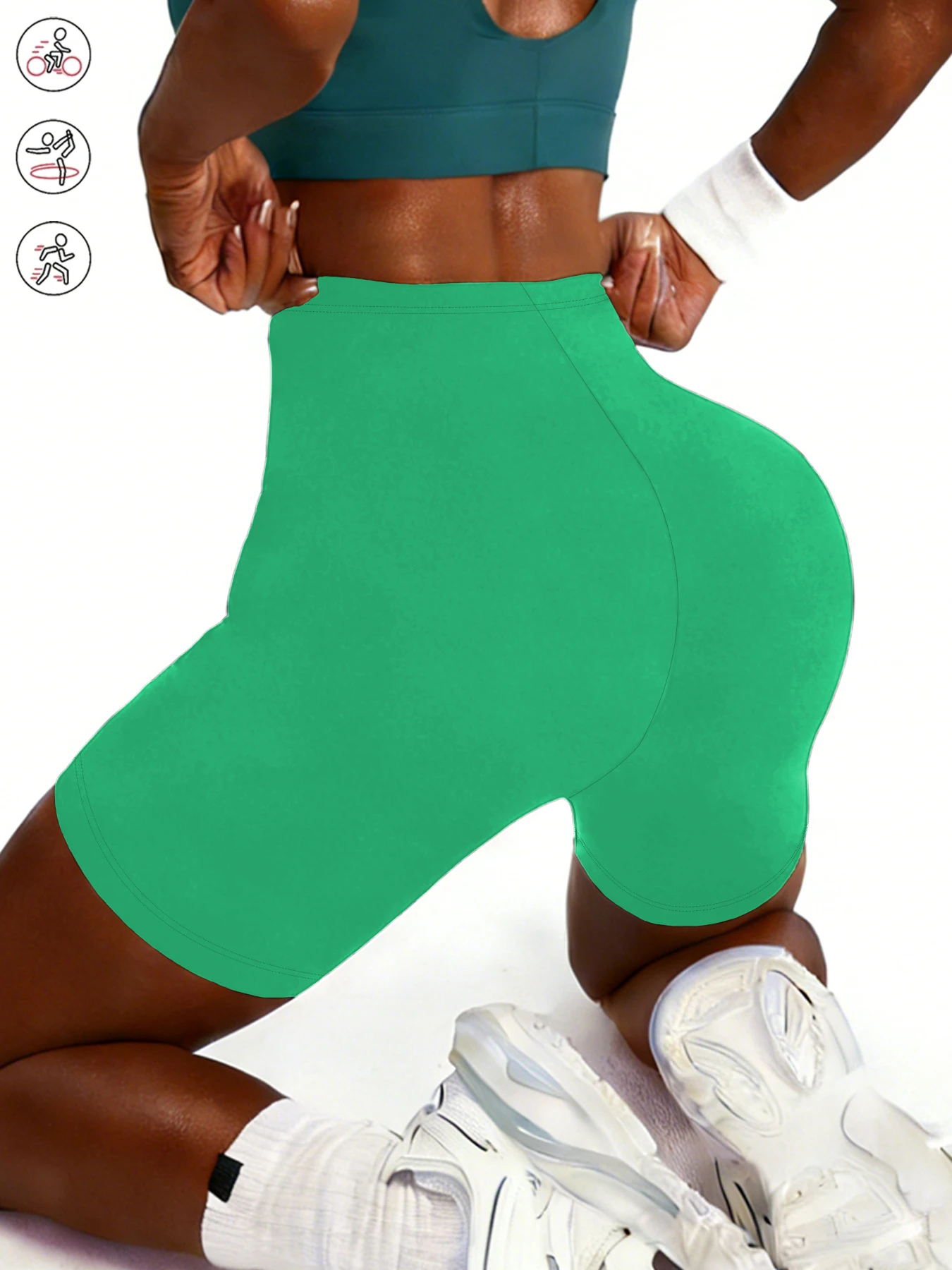 Women's Super Soft Biker Shorts High Stretchy No See Through Workout Running Yoga Athletic Gym Fitness Pants