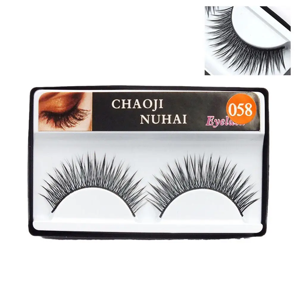 1pair 3d False Eyelashes Natural Long 3d Mink Lashes Girls Handmade Short Extension Tool Eyelash Fake Soft Lashes Faux Make S5v8