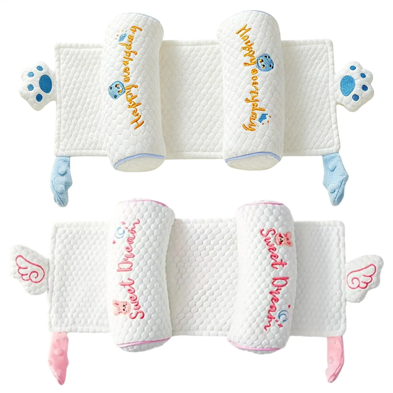 調節可能な子供用ヘッドサポート枕、通気性があり洗える、サポート力のある曲線型枕、毎日の家庭での睡眠、ベビーベッド、車用