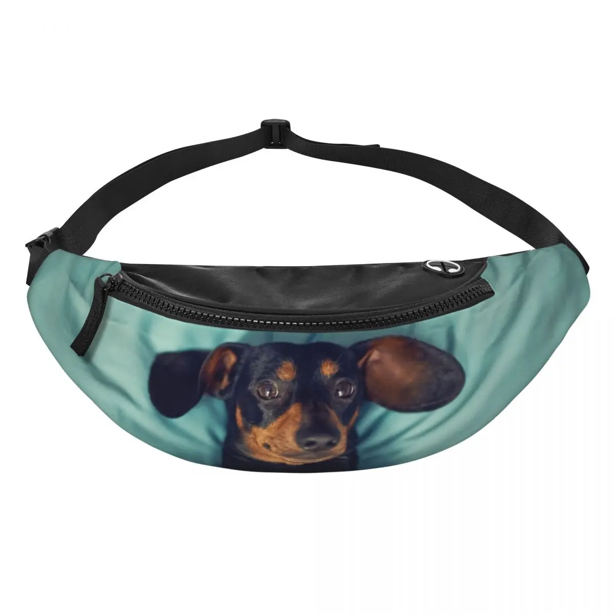 Sac Banane Dachshund pour Homme et Femme, Cool Danemark ger, Sausage The Wiener, Sac à Bandoulière Chien, Voyage Randonnée, Téléphone, Poudres d'Argent