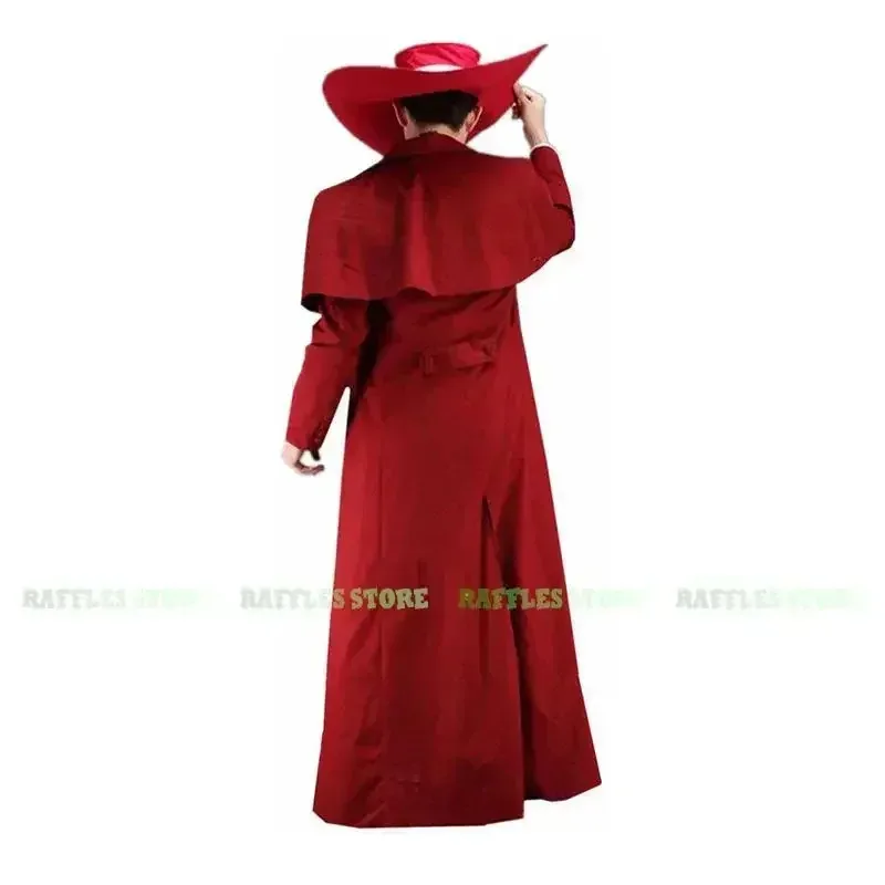 Anime Comic Hellsing Red Trench Alucard Van Cosplay Topi Vampir Kostum Halloween Karnaval Setelan Pria Ccff544